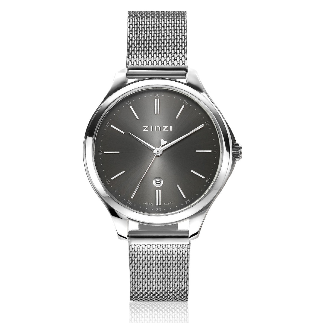 Zinzi Zilverkleurig Horloge Staal Ziw1024 M