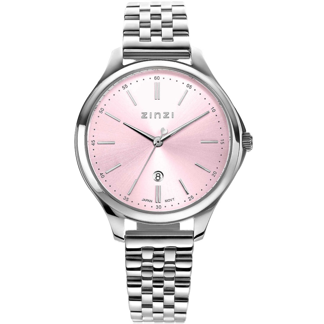 Zinzi Zilverkleurig Horloge Staal Ziw1041