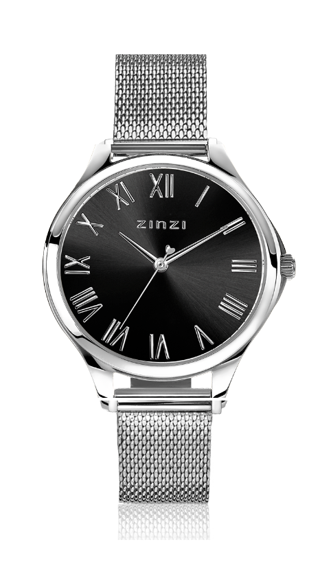Zinzi Zilverkleurig Horloge Staal Ziw1101 M