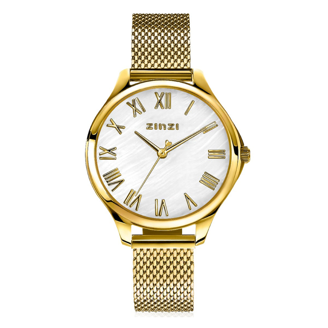 Zinzi Geelgoudkleurig Horloge Gold Plated Ziw1134 M